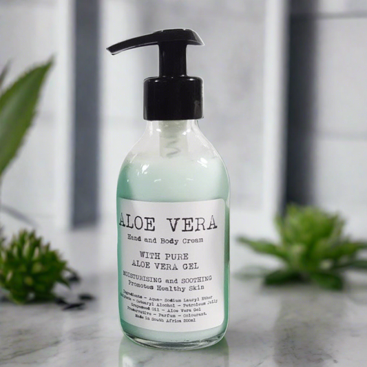 200ml Aloe Vera with Pure Aloe Vera Gel Hand and Body Cream / Lotion