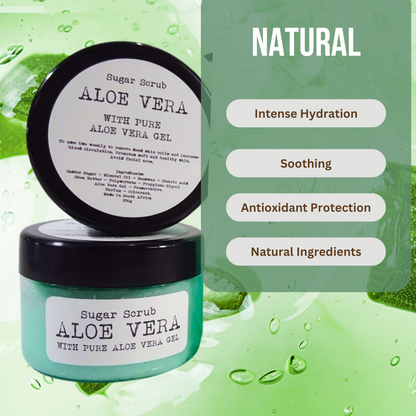 250g Aloe Vera Sugar Body Scrub with Pure Aloe Vera Gel