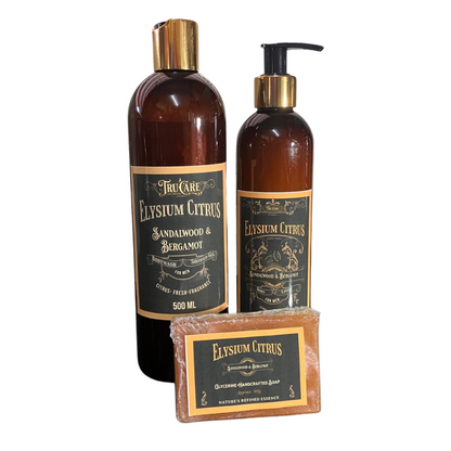 Elysium Citrus Luxury Body Care Set for Men (Sandalwood & Bergamot)