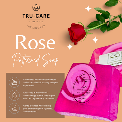 Tru-Care Signature Colourful Patterned Soap Slices (Hand-cut) Approximately 170g per slice.