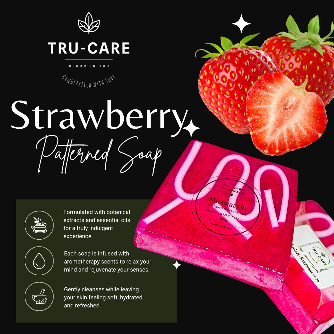 Tru-Care Signature Colourful Patterned Soap Slices (Hand-cut) Approximately 170g per slice.