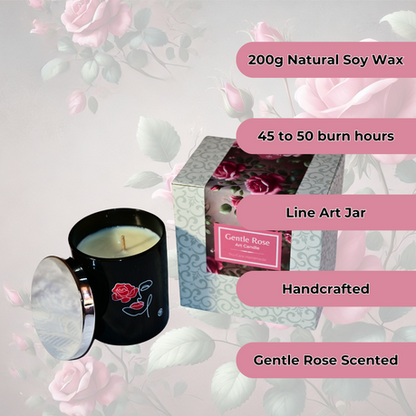 Tru-Care Handmade Gentle Rose Candle and Reed Diffuser Collection