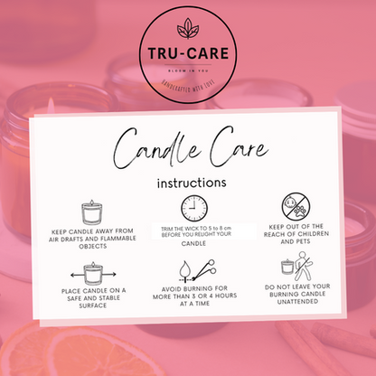 Tru-Care Handmade Gentle Rose Candle and Reed Diffuser Collection