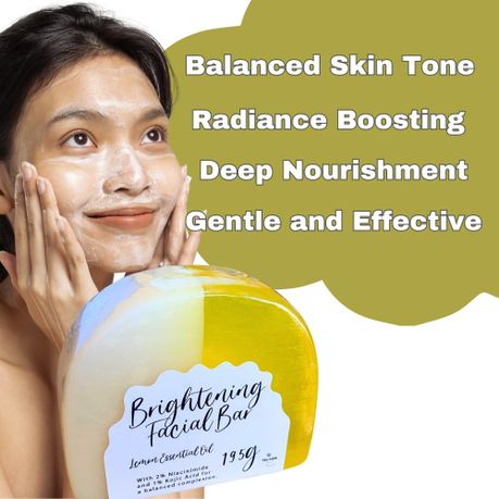 Organic Glycerine Brightening Facial Bar with Niacinimide & Kojic Acid 195g